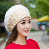 Warm knitted wool hat