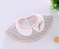 European round bib 360 degree round rotating decorative fake collar baby waterproof saliva towel, bib