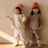 Children's Leisure Linen Cotton Sweater Suit