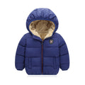 Children's hooded and down padded jacket