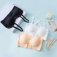 Simple Strapless Beauty Back Non-slip Front Buckle Girl Push-up Underwear