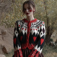 Womens Halloween Printed Crew-Neck Sweater From Europe And The US