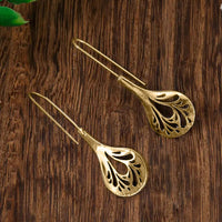 Women's Artistic Hollow Leaf Earrings