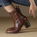 Retro British-style Dr Martens Boots With A Round Toe And Chunky Heel