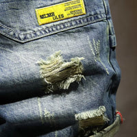 Men's Denim Summer Thin Leisure Ripped Pants