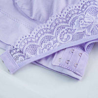 European And American Gathered No Steel Ring Bra Set