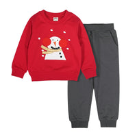 Children's Long Sleeve Embroidery Two-piece Set
