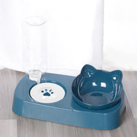 Non-slip Oblique Mouth Plastic Cat Bowl