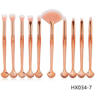 The Shell Makeup Brush Set - Purple bristles
