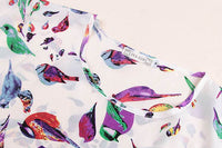 USA SIZE Short-sleeved loose large size top printed chiffon shirt