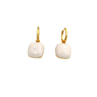 Stylish Drop-glaze Stud Earrings With Delicate Micro-set Zirconia