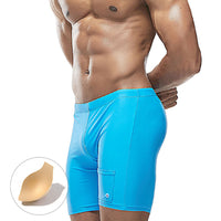 Quick-drying Stereo Belt Sponge Cup Men Swimming Short-length Pants