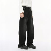 Men's Autumn New Product Loose Straight Washed Jeans