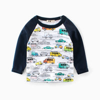 Children's Full Print Tide Brand Long-sleeved T-shirt