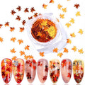 Gradient Maple Leaf Nail Sequins