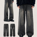 Men's Loose Leisure Washed-out Wide Leg Jeans