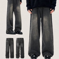 Men's Loose Leisure Washed-out Wide Leg Jeans