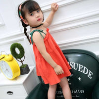 Summer Girls' Cotton Suspender Skirt