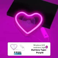 Triangle Window Neon Light Car Decoration Heart Light