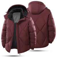 New Winter Detachable-hood Cotton-padded Coat For Menextra-thick And Super Warm