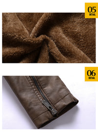 Men's Fashionable Removable Hooded Leather Jacket