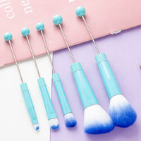 5PCS DIY Metal Handle Beaded Makeup Brush Suit