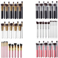 Wooden Handle Cosmetic Brush 10 Pcs Suit