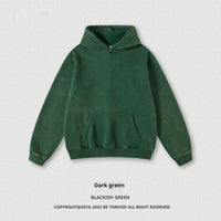 Hoodies Washed-out Vintage Fleece-lined Hooded