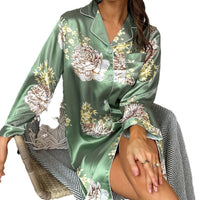 Silk Sexy Womens Thin Loungewear Nightdress