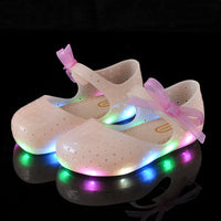 Baby jelly glow shoes bow