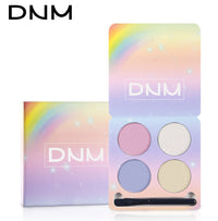Four-color eye powder chameleon eye shadow set with brush
