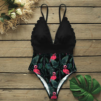 Printed triangle swimsuit