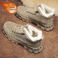 New Mens Fleece-lined Thickened Warm Cotton Shoes