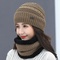 Autumn And Winter Outdoor Plus Velvet Warm Knitted Woolen Hat