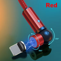 Spherical magnetic three-in-one 540° rotating data cable