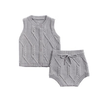 Newborn suit cotton knitted twist vest
