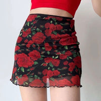 Sexy Stretch High Waist Mesh Skirt