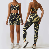 Camouflage Printing Seamless Yoga Suit