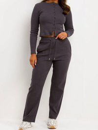 Women's Shirt And Straight-Leg Pants Two-Piece Set
