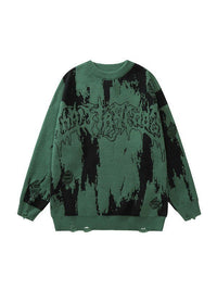 Men's 3D Printed Thick Knit Sweatshirt