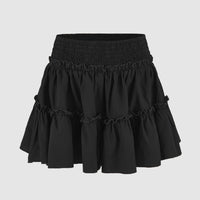 Women's High-waisted Elastic Waist Skirt With Lining