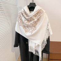 Textured Embroidered Scarf Winter All-matching Spring And Autumn Imitation Cashmere