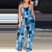 Women's Fashion Casual Print Camisole Jumpsuit