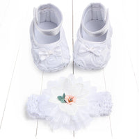 Children's photo shoot headwear baby shoes set