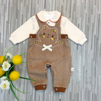 Girls double-layer bib suit