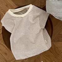 Boys' And Girls' T-shirts Match Cotton Short Sleeves