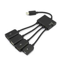 Micro USB OTG One Support Four-band Charging Mobile Phone External Mouse Multi-port Adapter