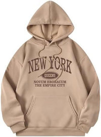 Women's Letter Pattern Hoodie Pullover Sweater