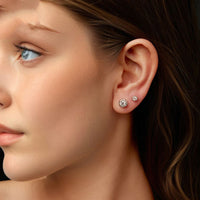 Original D-color Texture Rock Candy Moissanite Ear Studs