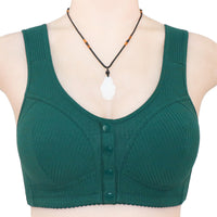 Threaded Fabric Pure Cotton Front-button Underwear A Creative Plus-size